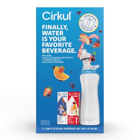 Save $5.00 on Cirkul 22oz White Stainless Steel Water Bottle Starter Kit Now $24.98 was $29.98 https://goto.walmart.com/c/2450097/565706/9383?veh=aff&sourceid=imp_000011112222333344&u=https%3A%2F%2Fwww.walmart.com%2Fip%2FCirkul-22oz-White-Stainless-Steel-Water-Bottle-Starter-Kit-with-Blue-Lid-and-2-Flavor-Cartridges-Fruit-Punch-Mixed-Berry%2F772605313 Ad Walmart Deals, Fruit Punch, Mixed Berries, Steel Water Bottle, Stainless Steel Water Bottle, Starter Kit, Steel Water, Berry, Water Bottle