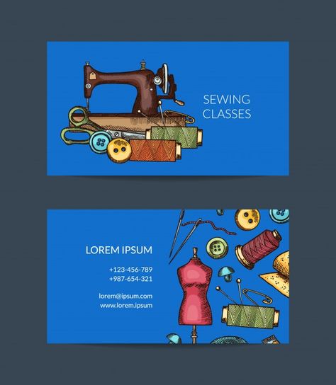 Boutique Cards, Sewing Logo, Brochure Design Creative, Fashion Business Cards, Instagram Picture Quotes, Small Business Cards, Visiting Card Design, Business Card Design Creative, Sewing Workshop