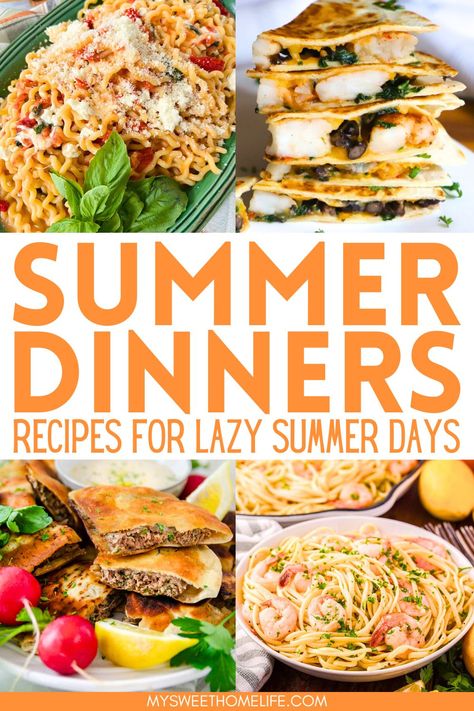 Meals When Its Hot Out, Dinners For Hot Days Summer, Last Day Of School Dinner Ideas, Lake House Recipes, Summer Meals Ideas, Cold Summer Recipes, Pool Dinner Ideas, Summer Dinner For 2, Lazy Summer Dinners