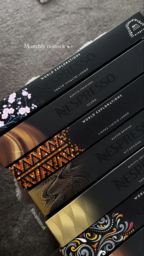 nespresso pods restock coffee machine aesthetic inspo storage, coffee aesthetic, coffee lover, nespresso Nespresso Coffee Aesthetic, Nespresso Aesthetic, Coffee Machine Aesthetic, 2025 Wishlist, Nespresso Pod, Machine Aesthetic, Tea Package, Nespresso Pods, Wellness Shots