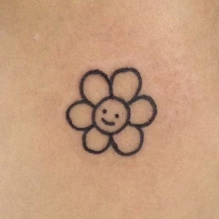 Tattoo studio Life Line Smiley Face Stick And Poke, Heart Smiley Face Tattoo, Smiley Flower Tattoo, Smiley Tattoo, Smiley Face Tattoo, Minimalist Tattoo Design, Stick Poke Tattoo, Stick Poke, Sharpie Tattoos