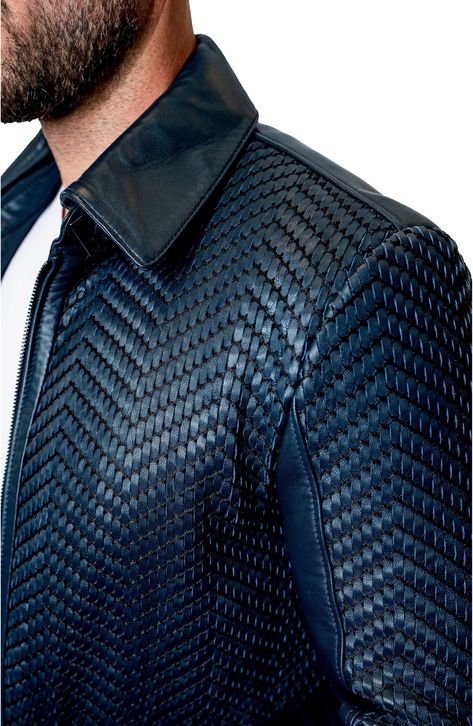 Maceoo Tresser Woven Leather Jacket | Nordstrom Mens Designer Fashion Outfits, Lv Leather Jacket, Mens Leather Jacket Style, Mens Contemporary Fashion, Leather Jacket Pattern, Mens Sportswear Fashion, Cool Jackets For Men, Men Leather Jacket, Mens Leather Jacket