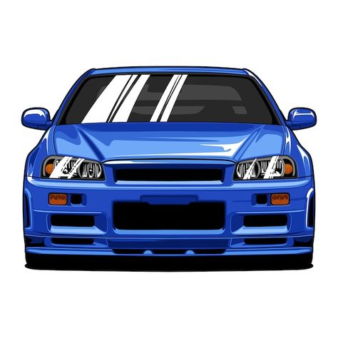 Vector blue sport car front view hand dr... | Premium Vector #Freepik #vector #fast-car #car-speed #car #cars-automotive Vinyl Printer, Classic Muscle Cars, Cool Car Drawings, Car Vector, Custom Plates, Car Themes, Plate Number, Blue Car, Car Personalization