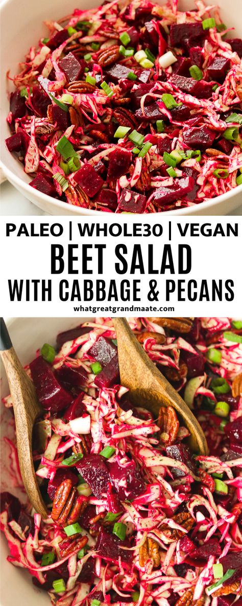 Salad With Cabbage, Whole 30 Salads, Whole30 Vegan, Paleo Salad Recipes, The Perfect Salad, Paleo Side Dishes, Cold Pasta Salad Recipes, Beet Salad Recipes, Keto Salad