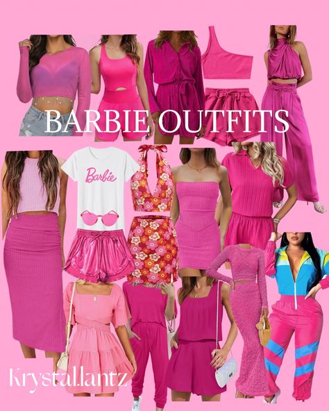 Barbie Outfits For Hoco Week, Barbie Sprit Week, Barbie Outfit Women, Preppy Barbie Halloween Costume, Barbie Attire For Women, Different Versions Of Barbie Costumes, Barbie Coded Outfits, Barbie Career Outfits, Barbie Outfits School Appropriate