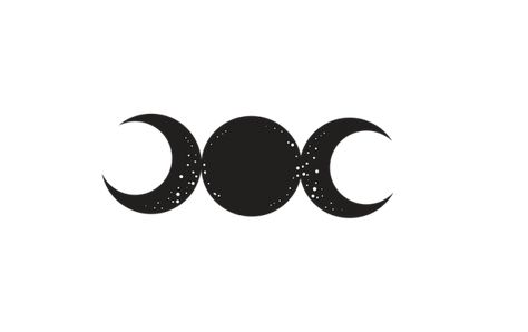 3 Moon Phases Tattoo, Hecate Moon Tattoo, Three Moon Tattoo Triple Goddess, 3 Moons Symbol, Triple Moon Tattoo Design, Goddess Moon Tattoo, Three Moon Tattoo, Moon Goddess Tattoos For Women, Hecate Tattoo Design