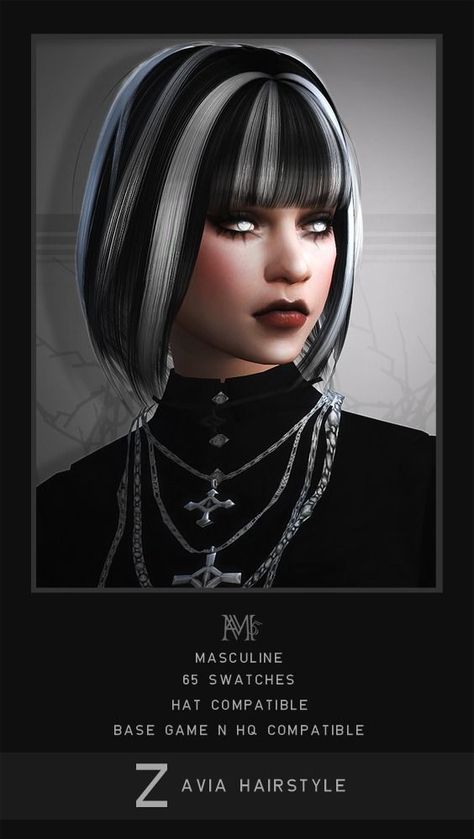 Shaved Head Sims 4 Cc, Sims 4 Cc Emo Hair Patreon, Sims Hair Curly, Sims 4 Skunk Hair, Male Goth Cc Sims 4, Sims 4 Black And White Hair, Skunk Hair Sims 4 Cc, Sims 4 Cc Goth Hair Maxis Match, Sims 4 Cc Black And White Hair