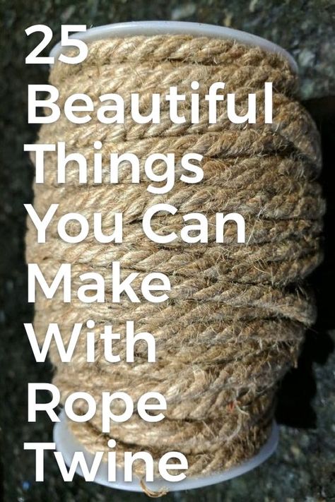 Love that rustic look but don't like the cost? Create your own rustic diy home decor on a budget. Twine Diy, Hantverk Diy, Twine Crafts, Diy Blanket Ladder, Rope Projects, Rope Crafts Diy, Rope Crafts, Diy Home Decor On A Budget, Budget Diy