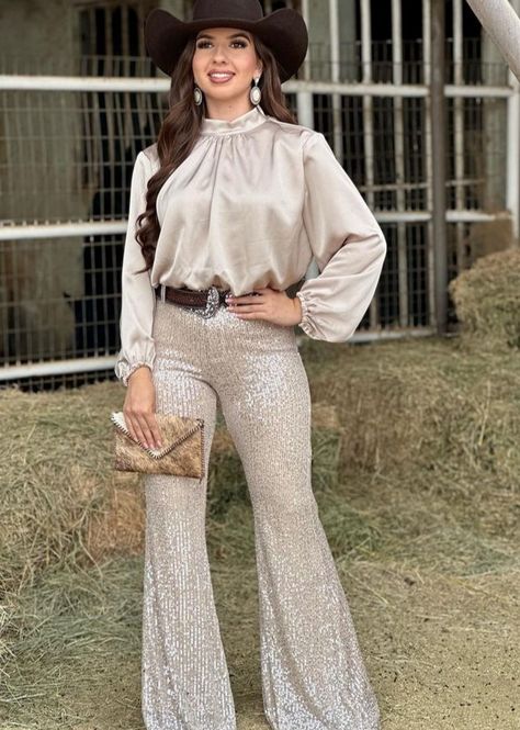 Western Chic Outfits Party, Winter Cowgirl Outfits Party, Western Outfits For Christmas, Western Theme Gala Outfit, Elegant Western Outfits Women, Formal Cowgirl Outfits Glam, Fancy Cowgirl Outfits Party, Formal Country Outfit, Western Semi Formal Attire