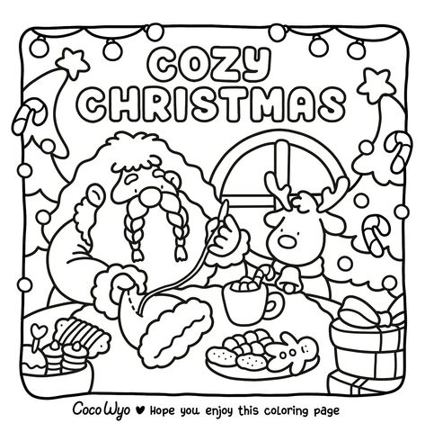 Aesthetic Origami, Bobbie Goods Coloring Book, Bobbie Goods Coloring, Christmas Colouring Pages, Coco Wyo, Coloring Pages Winter, Christmas Coloring Sheets, Bobbie Goods, Christmas Coloring Books