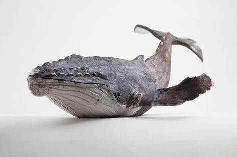 Cathy Reeves, ceramic artist. Canada Humpback Whale Tattoo, Whale Ceramic, Whale Humpback, Whale Sculpture, Whale Drawing, Whale Illustration, Pottery Animals, Sculptures Céramiques, Whale Art