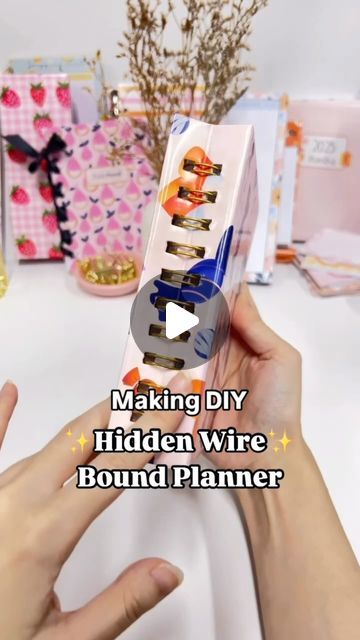 Planify Pro - Planner Design Program on Instagram: "Making a DIY Planner with Hidden Wires ✨🙈📓 Very important for this technique is to make the cover wide enough. This is how you calculate the size of the cover: You make the cover 5mm longer and wider than the inserts. Then you add the diameter of the wires on to the cover’s with. For example if your wire is 1.9cm, and your cover 15cm, then you’ll make the cover 16.9cm wide ✨💖

Materials used:
- Paper any kind
- Chipboard
- White Glossy Sticker Paper
- O-wires
- Cinch machine

The planner has been created in the A6 size. The design has been made and downloaded from planify pro. If you’re a seller interested in using them commercially ✅ check out the business plan, it comes with all patterns, templates and fonts ✨" Diy Planner Cover, Planner Tips, Diy Planner, A6 Size, Planner Cover, Planner Design, Design Program, Business Plan, Book Making