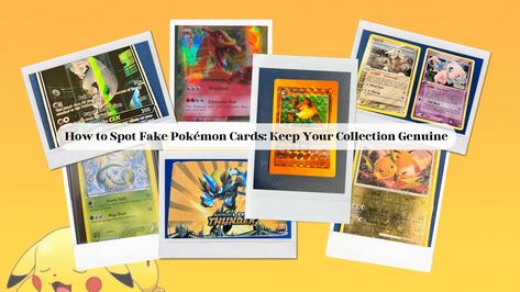 Spot Fake Pokémon Cards Fake Pokemon Cards, Pokemon Guide, Pokémon Collection, Fake Pokemon, Pokemon Collection, Pokemon Trading Card, Pokemon Cards, Trading Cards, Pokemon