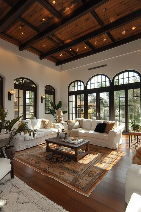 Spanish Colonial Home Design: History and Culture In Your Home Modern Spaniard Style Home, Interior Design Family Home, Spanish Mid Century Modern Living Room, Antique Houses Interior, Colonial Architecture House, Tuscan Spanish Home, Spanish Home Aesthetic Interior, Spain Inspired Home, Spanish Houses Inside