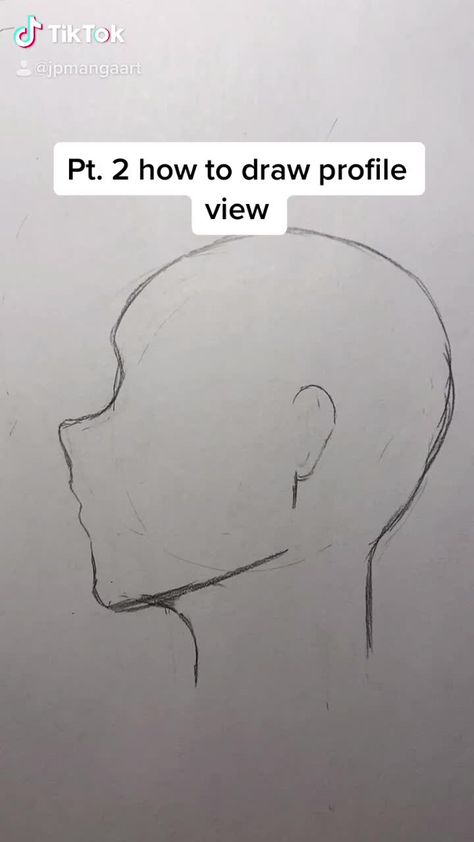 How To Draw Profile, How To Draw Side Profile, Side Profile Drawing Tutorial, Draw Profile, How To Draw People, Tiktok Art, Body Tutorial, Profile Drawing, Drawing Girls