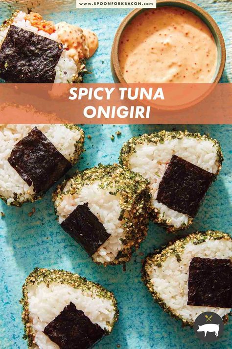 A Simple and delicious recipe for Spicy Tuna Onigiri! This tasty handheld delight can be eaten as a quick snack or grab and go lunch for busy days! #onigiri #tuna #spicytuna #easyrecipe Canned Tuna Onigiri, Tuna Onigiri Recipe, Onigiri Tuna, Spicy Tuna Onigiri, Tuna Onigiri, Grab And Go Lunch, Yaki Onigiri, Onigiri Recipe, Fresh Tuna