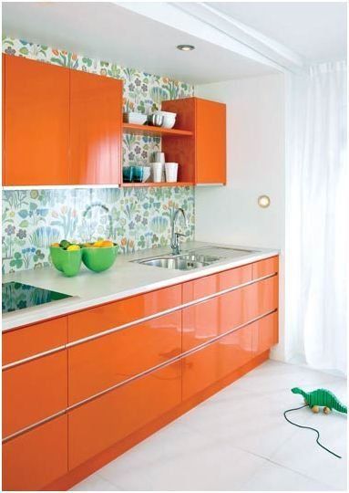 . Orange Cabinets, Orange Kitchen Decor, 70s Kitchen, 70s House, Orange Rooms, Orange Kitchen, Orange Interior, Decoration Inspiration, Kitchen Cabinetry