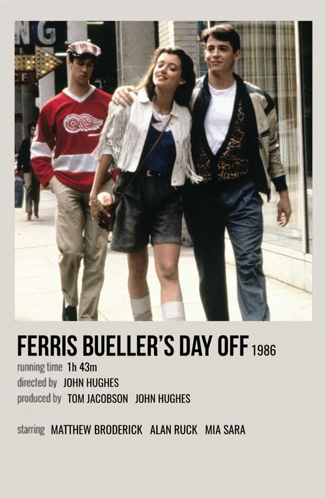 minimal polaroid movie poster for ferris buellers day off Ferris Bueller’s Day Off, Ferris Bueller's Day Off, Ferris Bueller, Tv Posters, Iconic Movie Posters, Movie Wall, Film Posters Minimalist, Polaroid Posters, Posters Minimalist