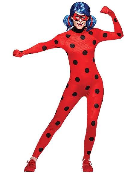 Adult Miraculous Ladybug Catsuit Costume - Spirithalloween.com Miraculous Ladybug Costume, Red Catsuit, Ladybug Outfits, Catsuit Costume, Ladybug Costume, Mermaid Wallpapers, Woman Movie, Group Costumes, Movie Costumes