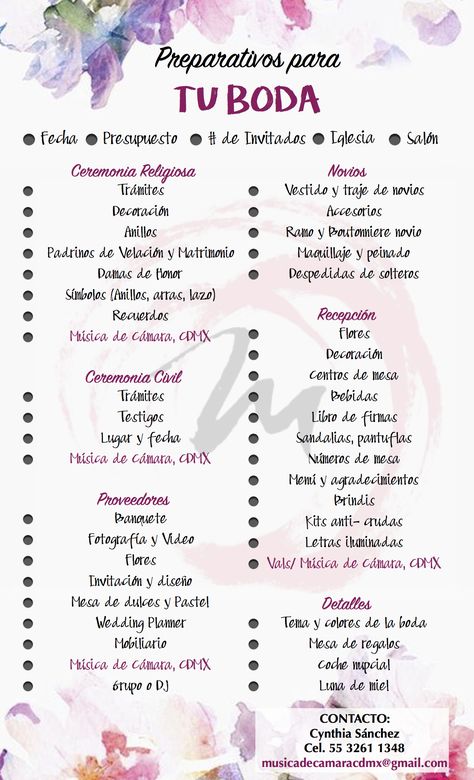 ¿Te vas a casar y no sabes por donde iniciar? Te dejamos una sencilla lista que te ayudará a planificar tu #boda. #cdmx_oficial #novia #iglesia #musica #velodenovia Diy Wedding Checklist, Wedding Planning Organizer, Mexican Wedding, Wedding Organization, Wedding Music, Wedding Checklist, Wedding Time, Wedding Deco, Budget Wedding