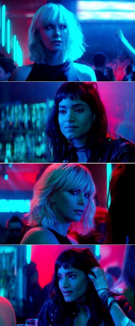 Atomic Blonde Aesthetic, Lorraine Broughton, Bisexual Lighting, Kinsey Scale, Atomic Blonde Charlize Theron, Sofia Boutella, Filmmaking Cinematography, Blonde Aesthetic, Atomic Blonde