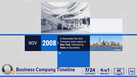 “Business Company Timeline is an high quality dynamic template for After Effects. Using Motion Graphics Template and videos to create a A Timeline of the Corporate Company Templates.” Busin... Company Timeline, Timeline Video, Dynamic Template, Paris In December, Technology Posts, Graphics Template, Timeline Infographic, Premiere Pro Cc, Video Production Company