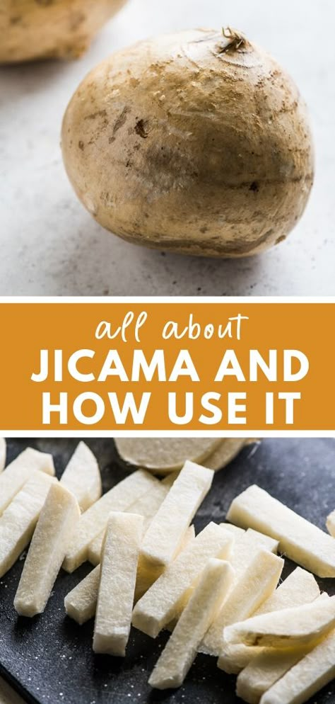 Vegan Jicama Recipes, Roasted Jicama Recipes, How To Eat Jicama, Recipes For Jicama, How To Cook Jicama, Cooked Jicama Recipes, Jicama Recipes Mexican, Optavia Jicama Recipes, Keto Jicama Recipes