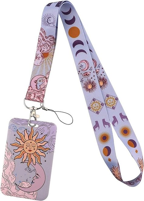 juanooo Cool Purple Lanyard Card Holder Cute Key Lanyard for Women Girls Teachers Students Aesthetic Moon Sun ID Lanyard for Keys & ID Badge : Amazon.co.uk: Stationery & Office Supplies Teacher Student Aesthetic, Students Aesthetic, Girls Teacher, Aesthetic Moon, Lanyard For Keys, Id Lanyard, Bus Card, Key Lanyard, Pink Rabbit