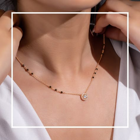 Shine bright with the perfect silver touch with this elegant neck piece✨ Visit www.soiombre.com and grab your favorites now! . . . #soiombre #cupid #minimal #minimalstyle #jewels #jewelsoftheday #silverjewelry #silverjewelry925 Chains For Girls Gold, Cute Mangalsutra, Minimal Mangalsutra Designs, Delicate Mangalsutra Designs, Mangalsutra Ideas, Simple Mangalsutra Design, Daily Wear Necklace, Thali Mangalsutra, Black Beads Chain