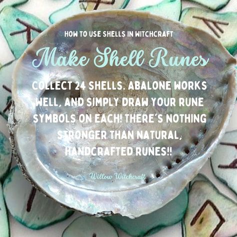 Seashells Witchcraft, Water Witch, Pagan Spirituality, Rune Symbols, Mermaid Cove, Kitchen Witchery, Pagan Crafts, Moon Witch, Magick Spells