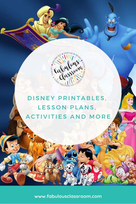 Huge collection of Disney Printables, Lesson Plans, Activities and More - many FREE! #disney #disneylessonplans #disneyintheclassroom #lessonplans #teach #elementarylessonplans  via @marcycohenturner Disney Lesson Plans, Disney Printables Free, Disney Lessons, Disney Activities, Disney Classroom, Disney Printables, Spanish Teaching Resources, Elementary Lesson Plans, Parenting Plan