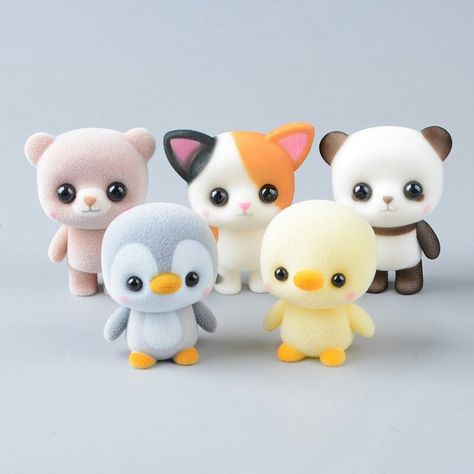 3d Karakter, Clay Crafts For Kids, Polymer Clay Kawaii, Kawaii Panda, Clay Diy Projects, Tanah Liat, Clay Crafts Air Dry, Kawaii Doll, Animal Cute