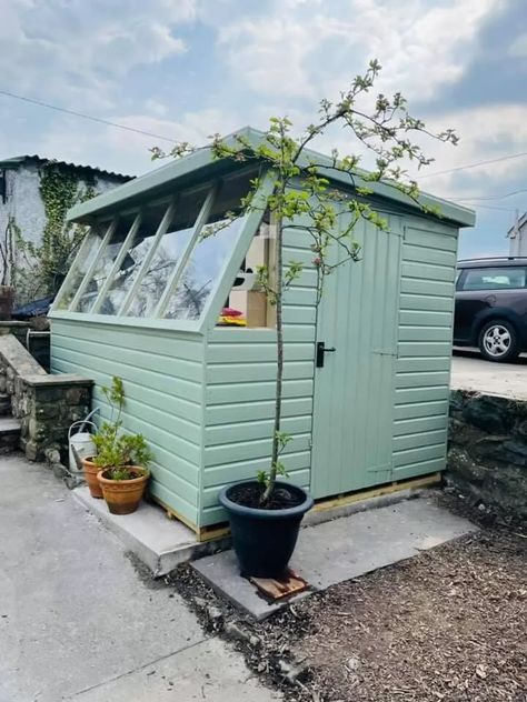 Heavy Duty Potting & Solar Sheds | Made to Measure | Sheds Direct Green Potting Shed, Green Shed Ideas, Green Garden Shed, Custom Sheds, Shed Sizes, Stable Door, Barns Sheds, Potting Sheds, Bike Shed