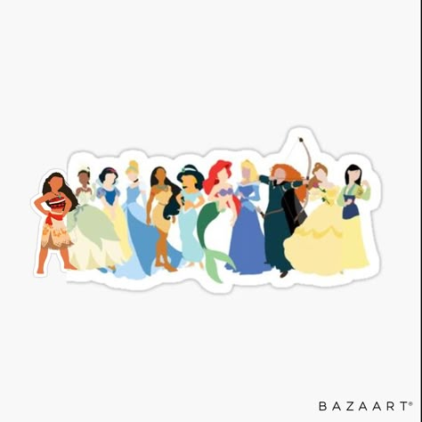 Disney Stickers Printables, Disney Stickers, Princess Sticker, Digital Embroidery Patterns, Bubble Stickers, Stickers Redbubble, Disney Sticker, Hydroflask Stickers, Iphone Wallpaper Tumblr Aesthetic