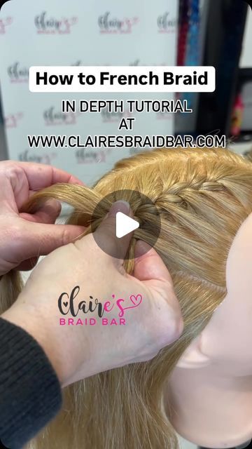 Claire Kent - Claire’s Braid Bar on Instagram: "🩷 How to French Braid 🩷
SAVE so you can access in your own time 
ONLINE BRAID TUTORIALS teaching EVERYTHING you need to know to be able to French, Dutch and Fishtail Braid at www.clairesbraidbar.com/online-tutorial

.
.
 #schoolhairstyles #trenzastyle #schoolhair #dutchbraids #dutchbraid #braidtutorial #tranças #hairhack #hairstylesforgirls #peinados #hairtutorial #hairreels #easyhairstyles #hairvideo #girlshairstyles #nagô #braidsforgirls #braidsofinstagram #hairideas #hairtutorial #hairtutorials #braidstyles #braidedhairstyles #penteados #peinadosparaniñas #trenza" How To French Braid Your Own Hair, French Braid Waves, French Braid Tutorial, How To French Braid, Braid Tutorials, Braided Waves, French Braids Tutorial, Braiding Your Own Hair, Fishtail Braid