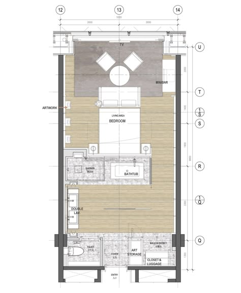 Luxury Hotel Room Layout, Hotel Suite Plan, Hotel Suite Floor Plan, Hotel Layout, Resort Hotel Design, Hotel Room Plan, Hotel Room Design Plan, Hotel Bedroom Design, Grand Room