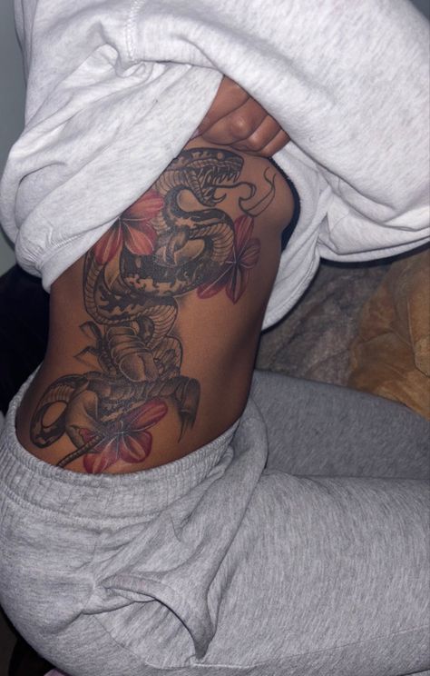 Dragon On Side Tattoo, Tattoo Ideas Side Stomach, Side Dragon Tattoos Women, Big Stomach Tattoos For Women, Side And Thigh Tattoos Women, Side Of Body Tattoos For Women, Full Sleeve Tattoos Women Black, Women’s Back Tattoos, Side Stomach Tattoos Women