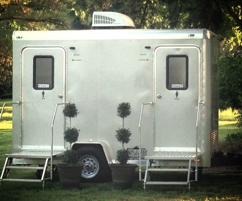 Bathroom Trailer, Porta Potty, Fancy Bathroom, Rental Bathroom, Portable Restrooms, Portable Bathroom, Events Company, Black Tie Events, Solid Surface Countertops