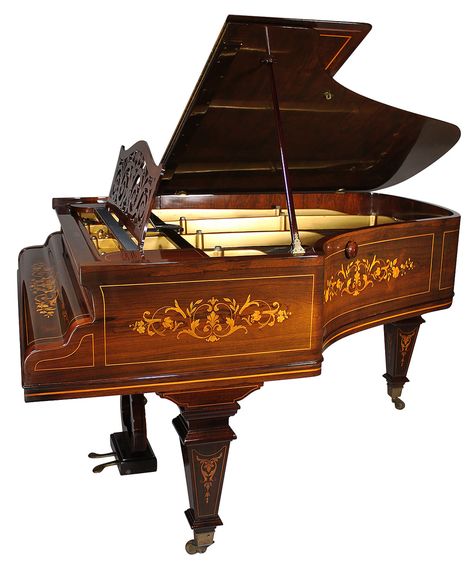 Piano Forte, Beautiful Instruments, Baby Grand Piano, Antique Piano, Console Styling, Baby Grand Pianos, Upright Piano, 19th Century Style, Art Case