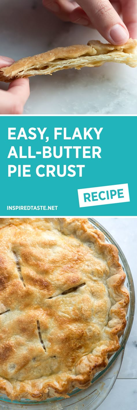 How to make our easy butter pie crust recipe that makes consistent flaky pie dough every time. Butter Pie Crust Recipe, Best Pie Crust Recipe, Yogurt Pie, Butter Pie Crust, Flaky Pie Crust Recipe, Processor Recipes, All Butter Pie Crust, Baked Dessert, Cultured Butter