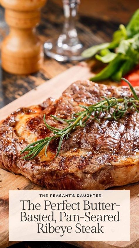 Pan Cooked Ribeye Steak, Cast Iron Skillet Ribeye Steak, Cast Iron Skillet Recipes Steak, Pan Fried Ribeye Steak Recipes, Cast Iron Ribeye Steak Oven, Ribeye Cast Iron Skillet, Pan Fried Steak Ribeye, How To Make Steak Tender, Rib Eye Steak Recipes Cast Iron