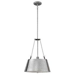 Galvanized ceiling light | Riverbend Home Galvanized Ceiling, Modern Farmhouse Aesthetic, Farmhouse Aesthetic, Minimalist Silhouette, Single Pendant Lighting, Elk Lighting, Rivets, Ceiling Light, Modern Farmhouse