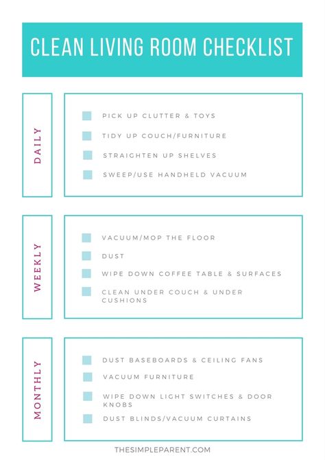 How To Clean Your Room Checklist, Dining Room Cleaning Checklist, Clean Your Room Checklist, Kitchen Cleaning List, Kids Cleaning Checklist, Christmas Cleaning Checklist, Living Room Cleaning Checklist, Room Cleaning Checklist, Living Room Checklist