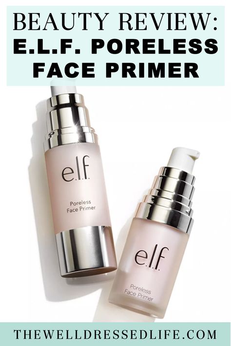 Beauty Review: elf Poreless Primer via @https://www.pinterest.com/megkristel/ Elf Face Primer, Elf Poreless Face Primer, Poreless Primer, Elf Primer, Best Makeup Primer, Smashbox Photo Finish Primer, Tarte Shape Tape Concealer, Oil Free Foundation, Shape Tape Concealer