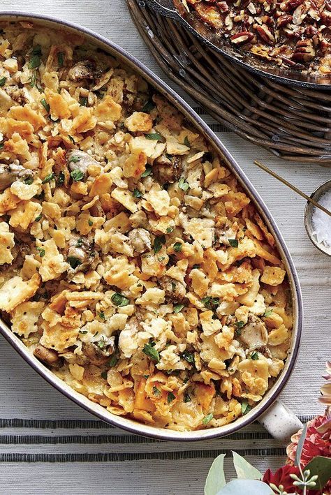 When you think of Southern casseroles, you probably imagine a whole bunch of pantry staples—from canned soup to vegetables to rice or pasta—tossed in a 13-by-9 and baked to a golden-brown. #seafood #seafoodrecipes #seafooddishes #recipes Scalloped Oysters, Oyster Recipes, Fresh Oysters, Ham And Bean Soup, Romantic Dinner Recipes, Southern Recipes, Seafood Dishes, Southern Living, Fish And Seafood