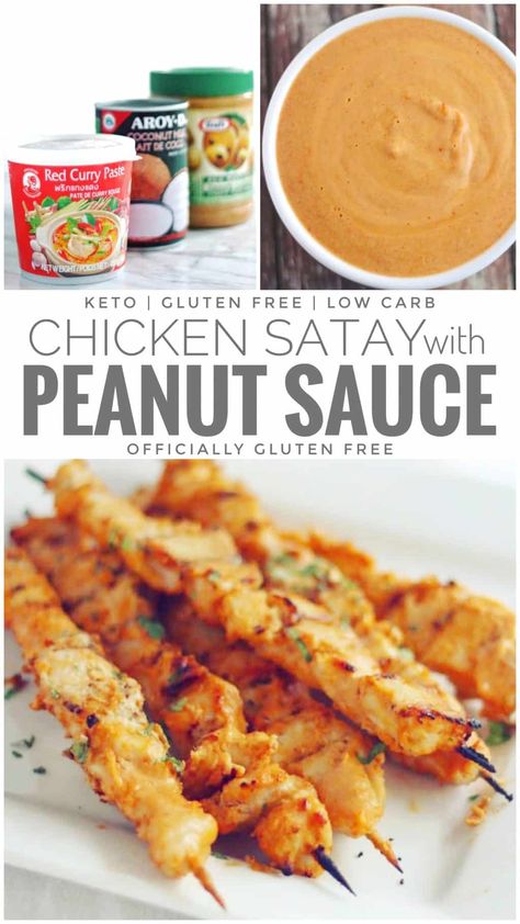 Keto Chicken Satay With Peanut Sauce, Keto Chicken Satay, Keto Satay Sauce, Keto Sauce For Chicken, Keto Chicken Skewers, Keto Satay Chicken, Keto Peanut Sauce, Keto Blackstone, Peanut Chicken Satay