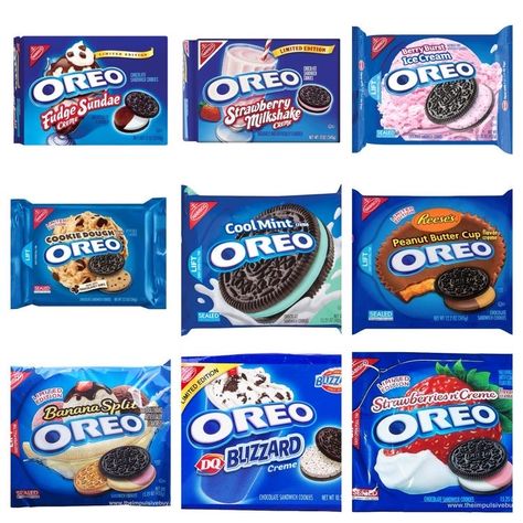 Cookies With Oreos, Weird Oreo Flavors, Oreo Cookie Flavors, Paper Squishy Ideas, Paper Squishies, Weird Snacks, Oreo Truffle, Birthday Cake Cookies, Squishy Ideas