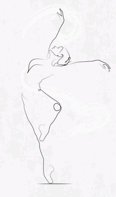 Ballet Tattoos, A Line Drawing, Dancing Drawings, Desenho Tattoo, Pencil Art Drawings, Dance Art, Minimal Art, Designs Ideas, Line Art Drawings