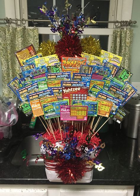 75 Birthday Gift Ideas, 70th Birthday Present Ideas, 70 Birthday Gift Ideas, 75th Birthday Ideas For Dad, 75th Birthday Ideas For Mom, 75th Birthday Gift Ideas, 75th Birthday Ideas, Lottery Ticket Bouquet, 70th Birthday Gift Ideas