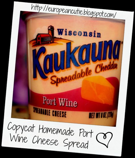 Copycat Homemade Port Wine Cheese Spread on MyRecipeMagic.com Wisconsin Recipes, Port Wine Cheese, Red Wine Cheese, Pub Cheese, Cheese Spread Recipes, Wine Cheese Pairing, Cheese Spreads, Fondue Recipes Cheese, Spreadable Cheese